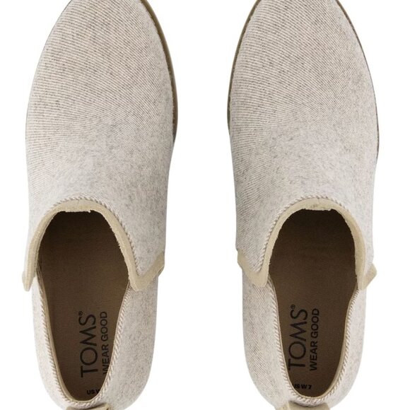 TOMS Kaia Wedge Bootie 'Natural Shimmer' (Women) - Picture 3 of 6